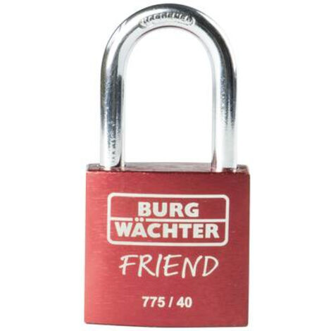 Burg Wächter 39431 Lucchetto 40.00 mm Chiavi diverse Rosso Serratura a chiave
