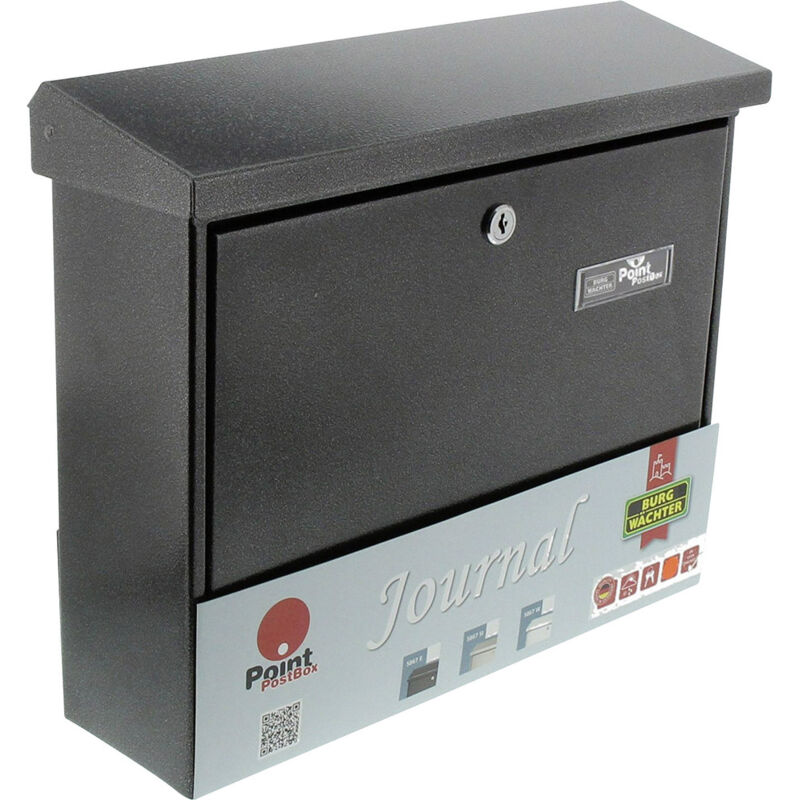 A4 Einwurf-Format Eisen Verzinkter Stahl Briefkasten mit /Öffnungsstopp BURG-W/ÄCHTER Journal 5867 E