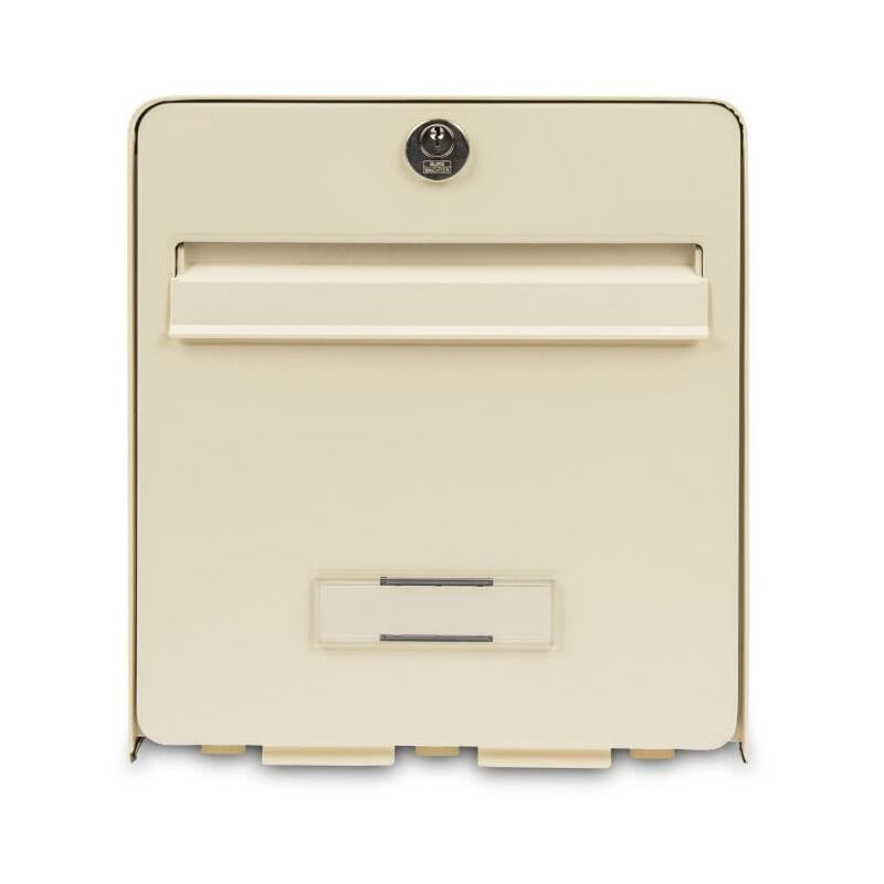 Boite aux lettres Favor en acier galvanise - 2 portes - Beige clair - Burg Wachter