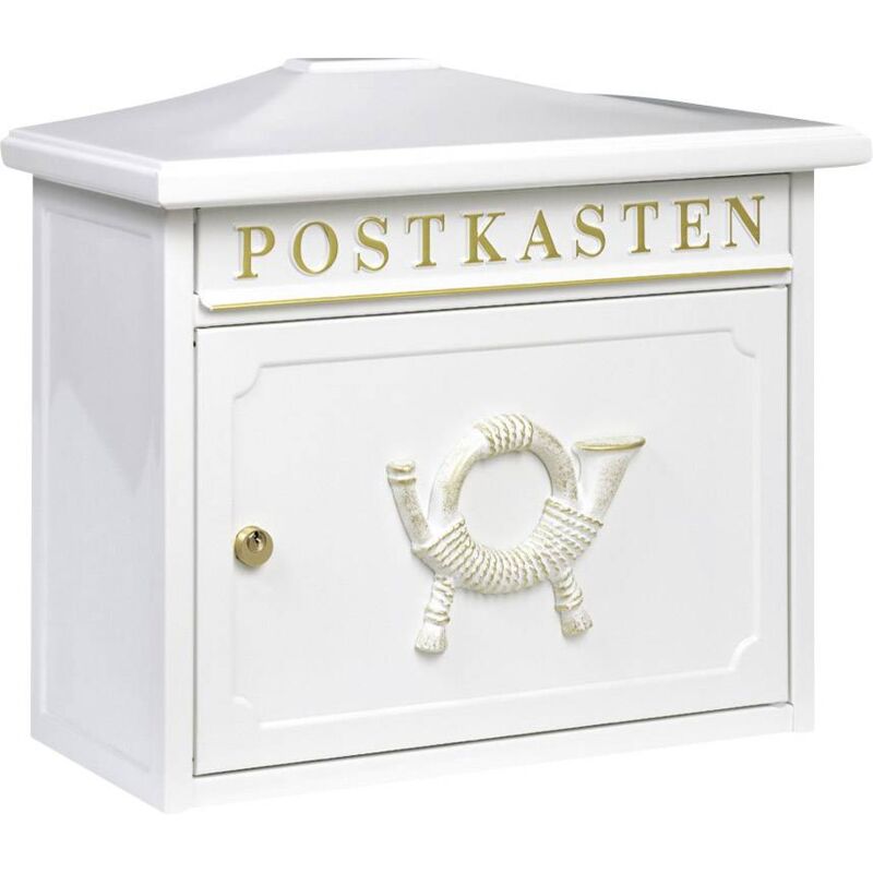 Burg Wächter 12810 sylt 1883 w Boîte aux lettres Tôle d'acier blanc avec serrure à clé W056331