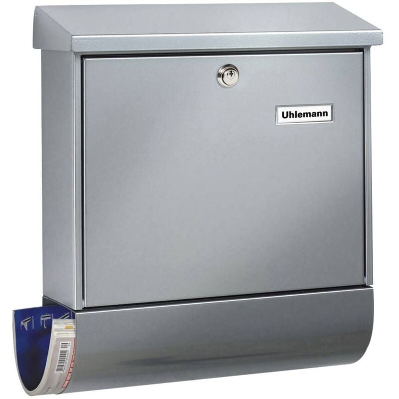 Burg Wächter 31440 VARIO 8672 Si Boîte aux lettres Tôle d'acier argent avec serrure à clé