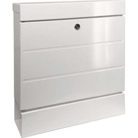BURG-WÄCHTER Briefkasten-Set NewYork 850 W Höhe 405 mm Breite 364 mm Tiefe 110 mmweiß verzinkter Stahl DIN C4