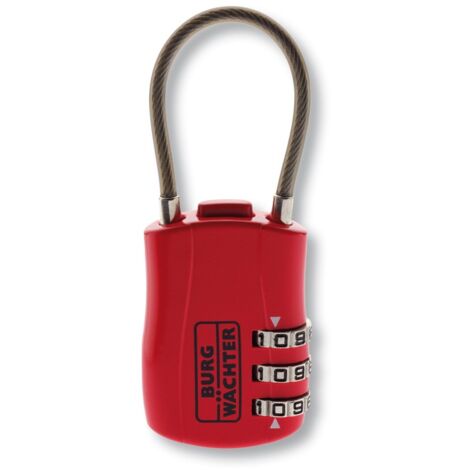 Burg-Wächter Combi 73 30 SB Lucchetto a Combinazione Regolabile, Rosso