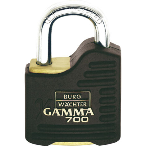 Burg Wächter Gamma 700 55 SB Vorhängeschloss  verschieden schließend   Messing, Schwarz Profilzylind