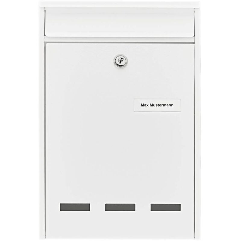 Burg Wächter 61010 pocket 5871 w Boîte aux lettres acier blanc avec serrure à clé