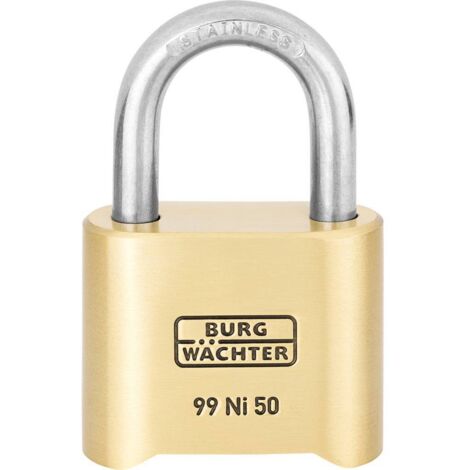 Burg-Wächter No. 99 Ni 50 SB Lucchetto a Combinazione Regolabile, Ottone
