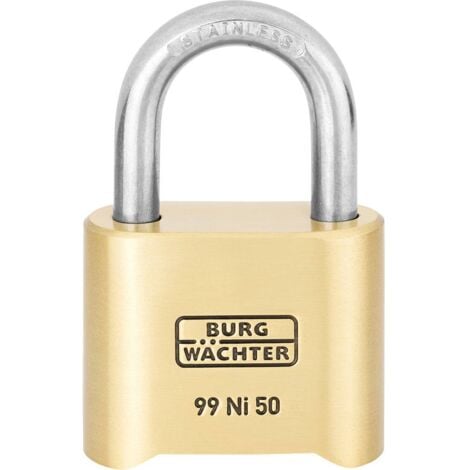BURG WACHTER Burg Wächter No. 99 Ni 50 SB Lucchetto Ottone Serratura a combinazione numerica