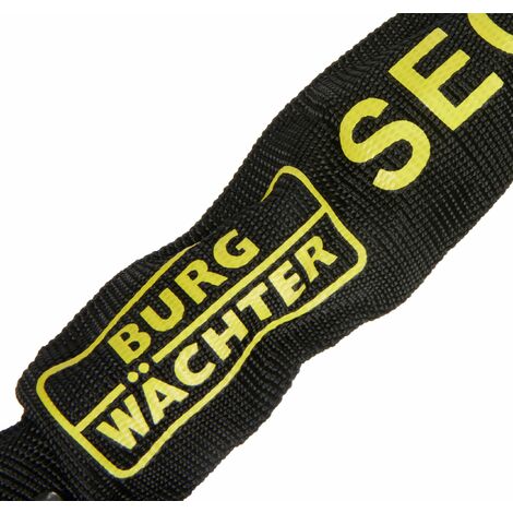 Burg Wächter SKM 6/60 Catena con Anelli Quadrati, Nero, lunghezza: 60 cm. spessore: 6 mm