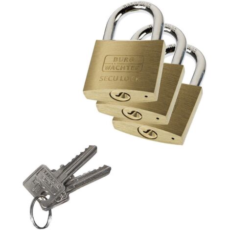Burg Wächter Vorhangschloss-Set 14,3 x 16mm Schloss Vorhängeschloss Bügelschloss
