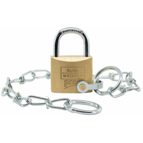 Burg-Wächter Vorhangschloss Vorhängeschloss mit Kette, Breite 40 mm
