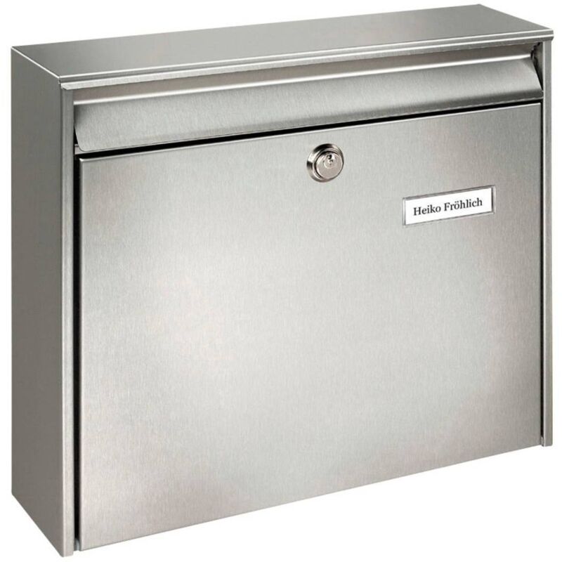 Burg Wächter 20200 borkum 3877 ni Boîte aux lettres acier inoxydable argent avec serrure à clé