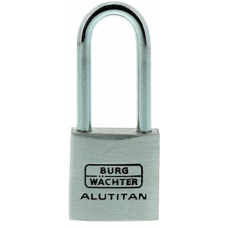 Image of Burg Wachter - Lucchetto Burg-Wächter, lucchetto con chiave, spessore del gancio 3,7 mm, solida serratura in alluminio, interno antiruggine,