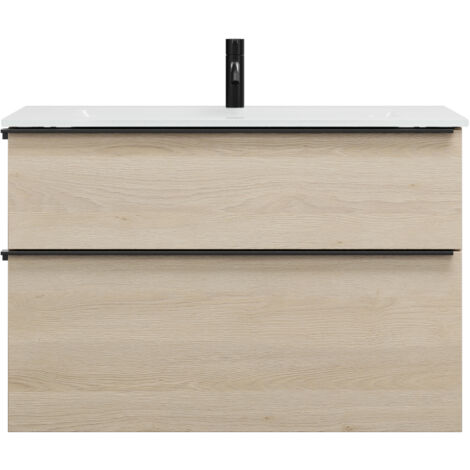 burgbad Eqio Glas-Waschtisch inklusive Waschtischunterschrank,