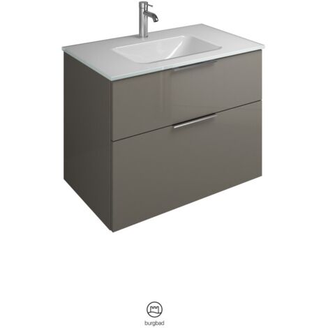 burgbad Eqio Glas-Waschtisch inklusive Waschtischunterschrank,