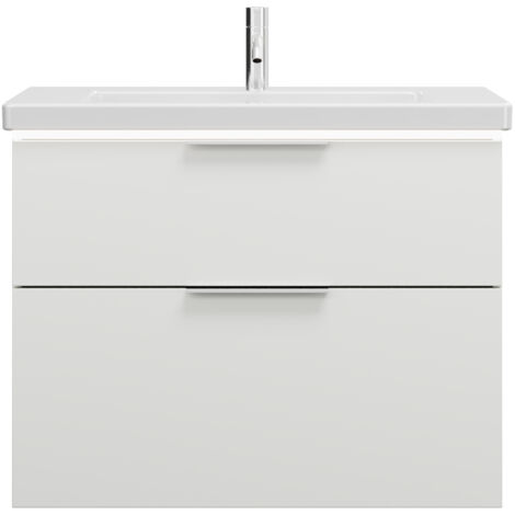 burgbad Eqio lavabo cerámico con mueble bajo para lavabo con