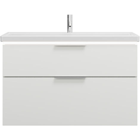 burgbad Eqio lavabo cerámico con mueble bajo para lavabo con