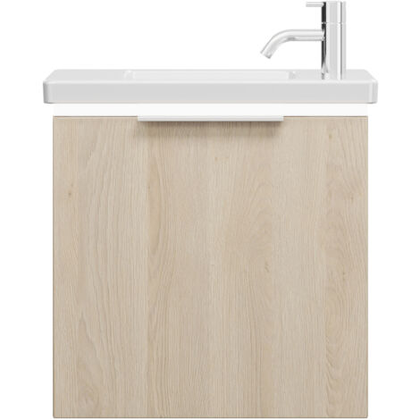 burgbad Eqio lavabo de cerámica con mueble bajo para lavabo con