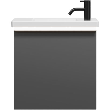 burgbad Eqio lavabo en céramique avec meuble sous-lavabo et