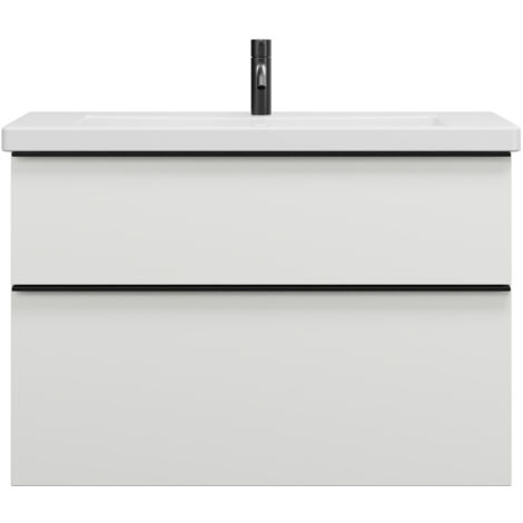burgbad Eqio lavabo en céramique avec meuble sous-lavabo, largeur