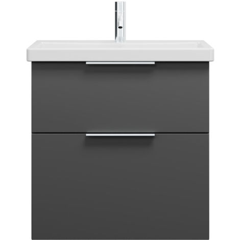 burgbad Eqio lavabo en céramique avec meuble sous-lavabo, largeur