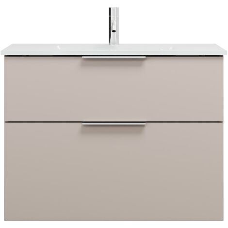 burgbad Eqio lavabo en verre avec meuble sous-lavabo, largeur