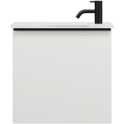 burgbad Eqio lavabo en verre incl. meuble sous-lavabo,