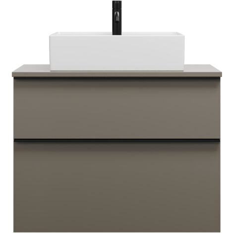 burgbad Eqio mueble bajo para lavabo con consola, recorte