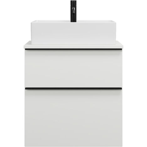 burgbad Eqio mueble bajo para lavabo con consola, recorte