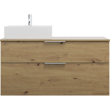 burgbad Eqio mueble bajo para lavabo con consola, recorte a la