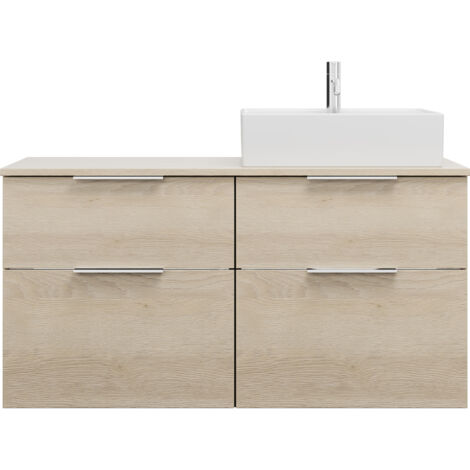 burgbad Eqio mueble bajo para lavabo con consola, recorte a la
