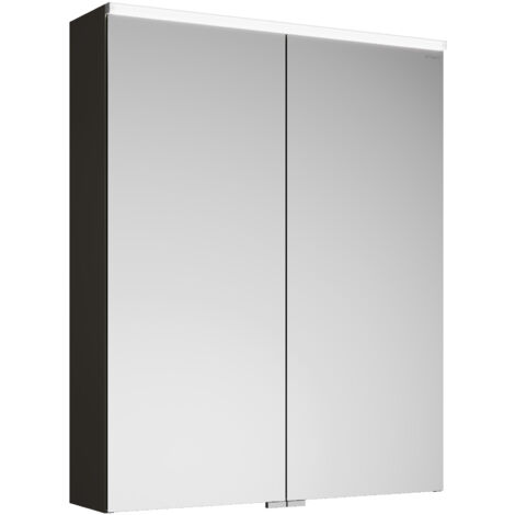 burgbad Eqio Spiegelschrank mit LED-Aufsatzleuchte, 2-türig,