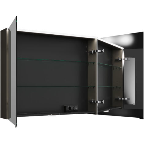 burgbad Eqio Spiegelschrank mit LED-Aufsatzleuchte und
