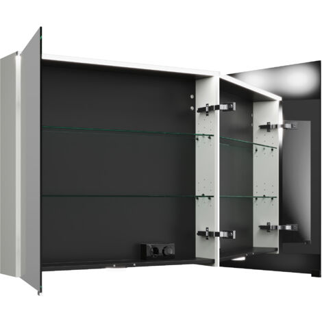 burgbad Eqio Spiegelschrank mit LED-Aufsatzleuchte und