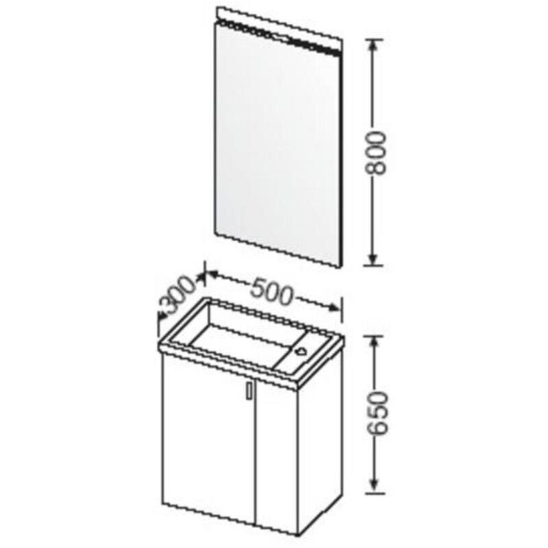 Burgbad - Gäste Badmöbel Set, 50cm, SECZ050