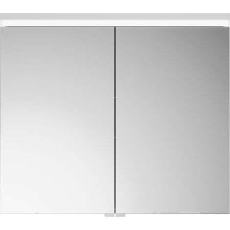 burgbad Lin20 armario con espejos iluminación LED, 2 puertas,