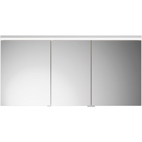 burgbad Lin20 armoire de toilette éclairage LED, 3 portes, porte