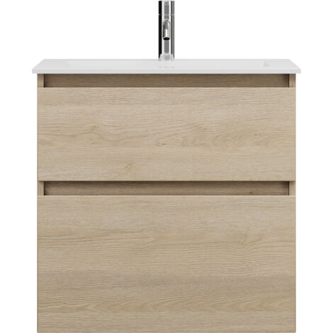 burgbad Lin20 Lavabo bajo para lavabo, blanco mate, 2 extraíbles,