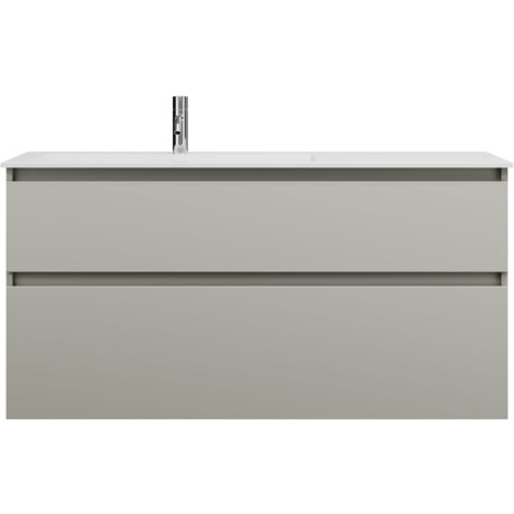 burgbad Lin20 Lavabo bajo para lavabo blanco mate enrasado a la