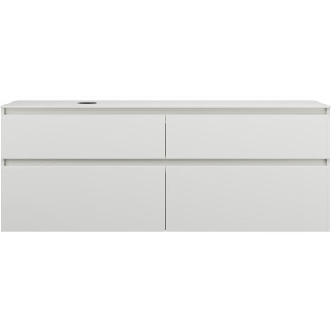 burgbad Lin20 mueble bajo para lavabo con consola, recorte para