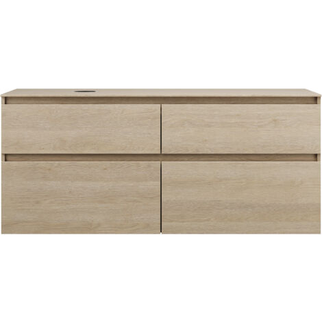 burgbad Lin20 mueble bajo para lavabo con consola, recorte para
