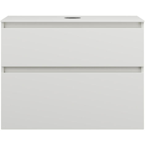 burgbad Lin20 Waschtischunterschrank inklusive Konsolenplatte, 2