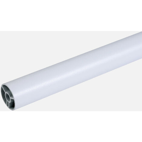 Burger – Main courante aluminium 2m Ø 40mm – Peinture époxy blanche – Fixation murale ou sur poteau – Pour garde-corps intérieur/extérieur