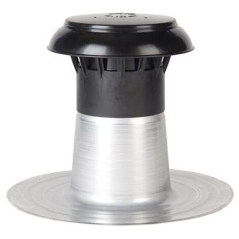 Burgerhout Bm vent 3000 Ventilation de toit en aluminium à simple paroi avec capuchon en plastique 90 100 mm
