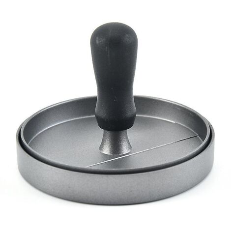 Burgerpresse für Steak und Hackfleisch + 100 Wachsscheiben – 11,5 cm Durchmesser, antihaftbeschichtetes Aluminium