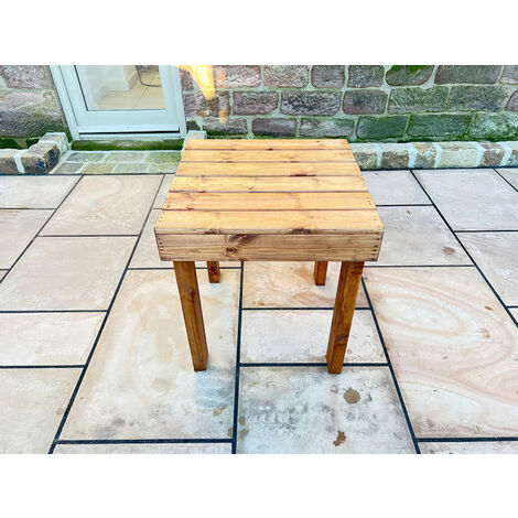 Burghley Table - L60 x W60 x H66 - Redwood - Fully Assembled