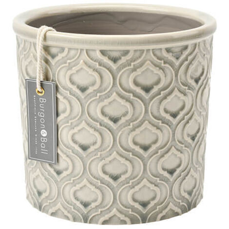Burgon & Ball Glazed Pot Venetian Large Grey