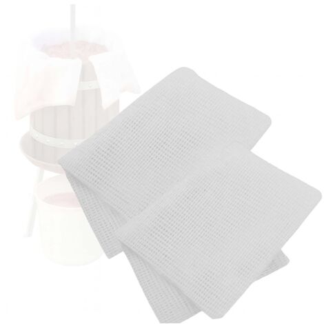 BURI 2 Presstücher für 12l Obstpresse universal Presstücher für Fruchtpresse 42,5 x 47 cm - Presssack feinmaschig und waschbar - Pressfilter Filternetz Pressbeutel