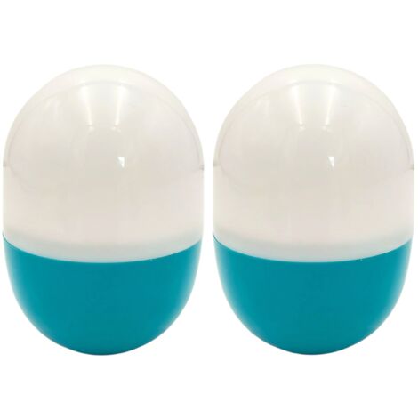 BURI 2X Dreh Dir Licht 2.0 Blau 12,5cm Nachtlicht Campinglampe Taschenlampe Leselampe