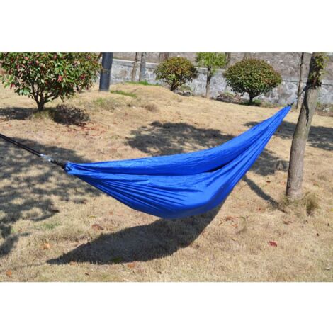 BURI Camping-Hängematte Travel Hängesessel Hängestuhl Hängeschaukel Relax Gartenliege - blau