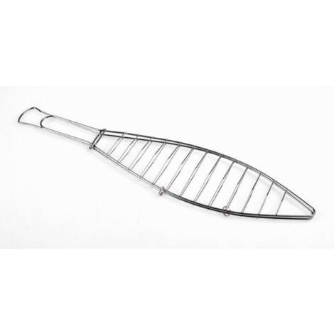 BURI Edelstahl Fischbräter Grill-Fischklammer Grillklammer Fischzange Grillhilfe